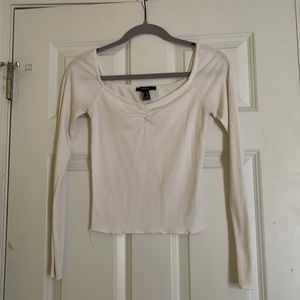 White long sleeve top